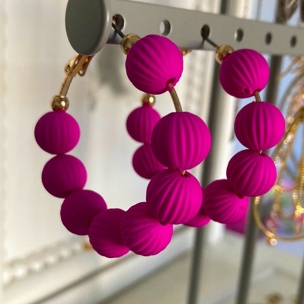 Boutique pink and gold earrings